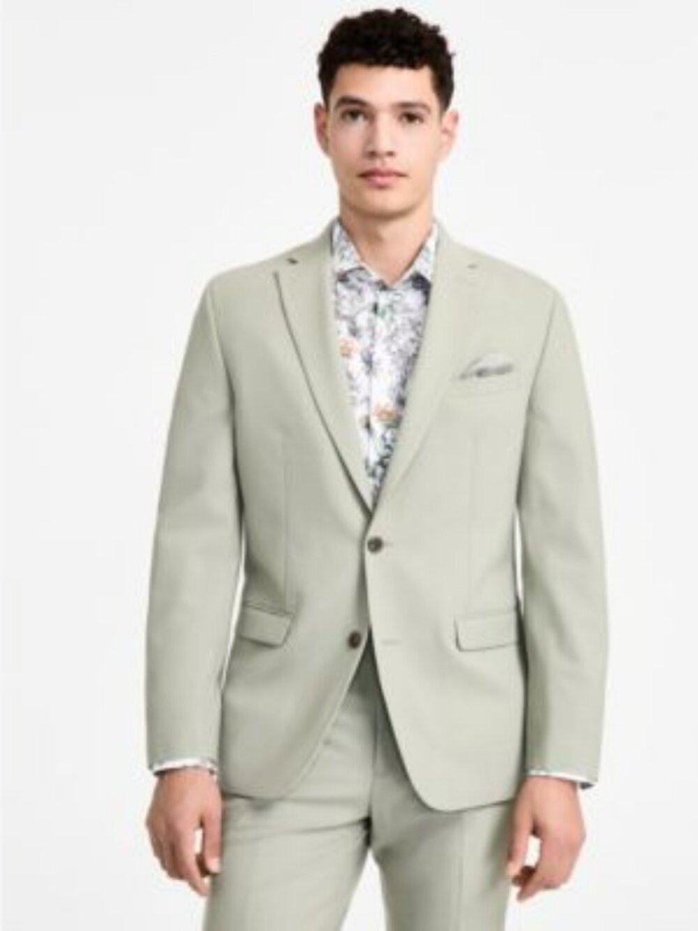 Bar III Light Beige Slim Fit Men's Blazer